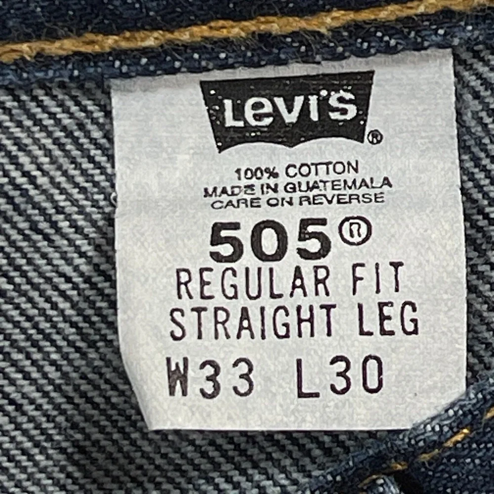 Vintage Levis 505 Regular Fit Men 33x30 Straight‎ Leg Dark Wash Denim Blackwing